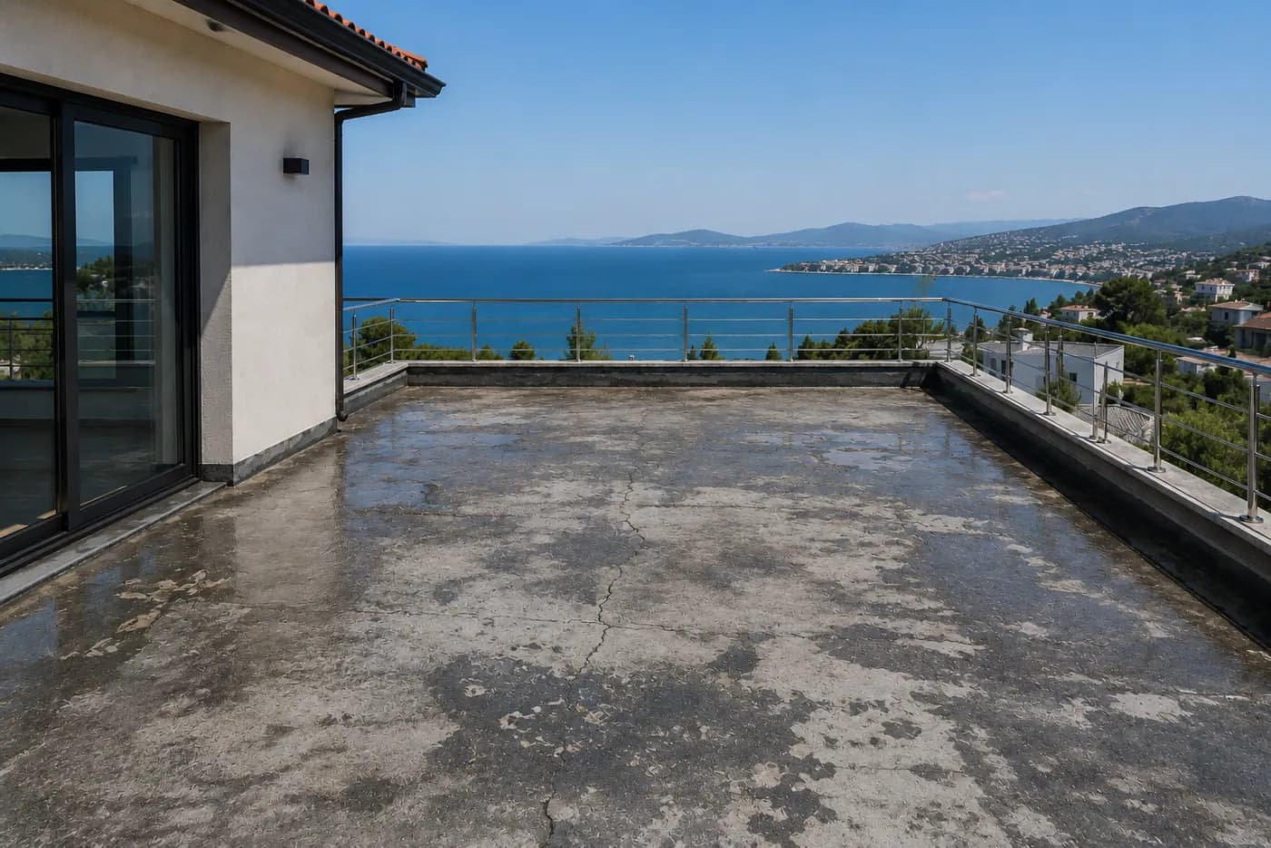 Villa Teras Poliüretan Uygulama — öncesi